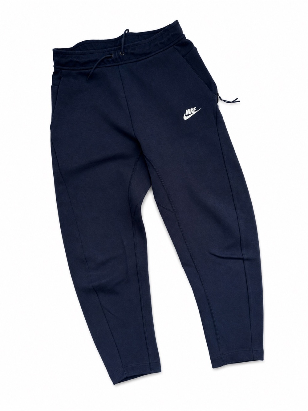 Nike Tech Fleece Jogger Pants Navy Blue Men’s Small Slim Tapered Zip Pockets